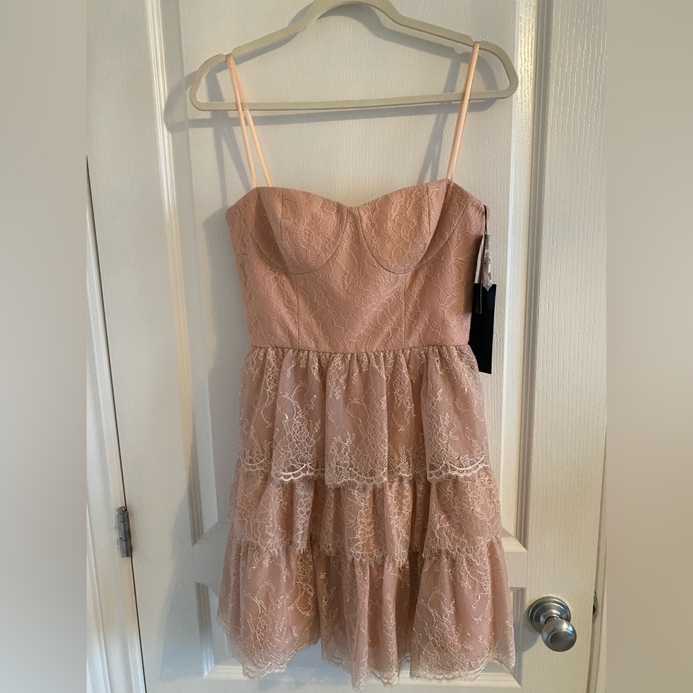 BCBG Lace Corset Mini Prom Dress | NWT